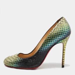 Christian Louboutin Multicolor Python Leather Fifi Pumps Size 37