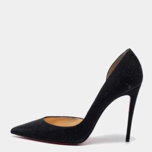 Christian Louboutin Black Glitter Iriza Pumps Size 40.5