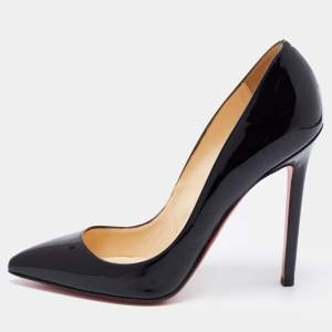 Christian Louboutin Black Patent Leather Pigalle Pumps Size 35.5
