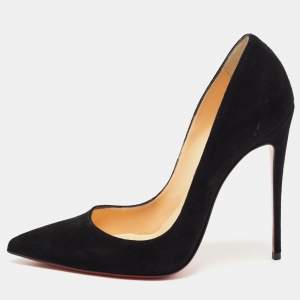 Christian Louboutin Black Suede Pigalle Pumps Size 38
