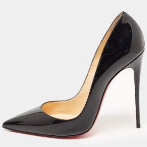 Christian Louboutin Black Patent Leather So Kate Pointed Toe Pumps Size 40