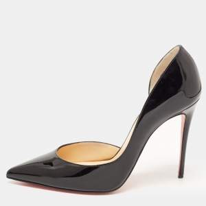 Christian Louboutin Black Patent Iriza Pumps Size 38