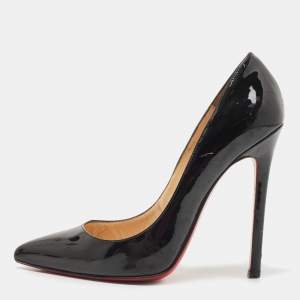 مملوكة مسبقًا Christian Louboutin Black Patent Leather Pigalle Pumps Size 38