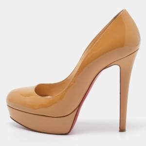 Christian Louboutin Beige Patent Leather Bianca Pumps Size 37