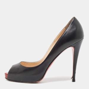 Christian Louboutin Black Leather Very Prive Pumps Size 40