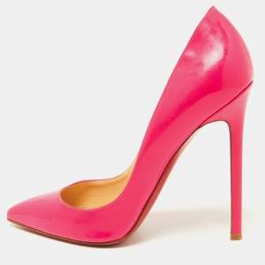 Christian Louboutin Pink Patent Leather Pigalle Pumps Size 37.5