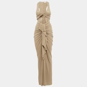 مملوكة مسبقًا Christopher Esber Sage Green Jersey Cut-Out Maxi Dress XS