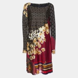 مملوكة مسبقًا Class by Roberto Cavalli Multicolor Printed Jersey Shift Dress L