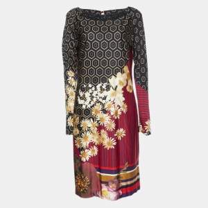 مملوكة مسبقًا Class by Roberto Cavalli Multicolor Printed Jersey Shift Dress L