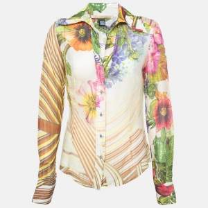 Class by Roberto Cavalli Multicolor Printed Cotton Blend Shirt L