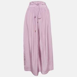 Class by Roberto Cavalli Purple Crepe Gathered Maxi Skirt M