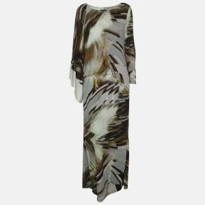 Class by Roberto Cavalli Green Viscose Maxi Dress L
