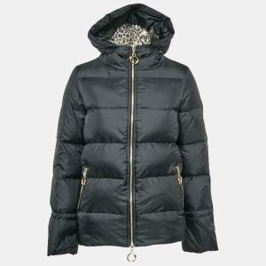 Class by Roberto Cavalli Black Synthetic Chain Detail Down Puffer Jacket S