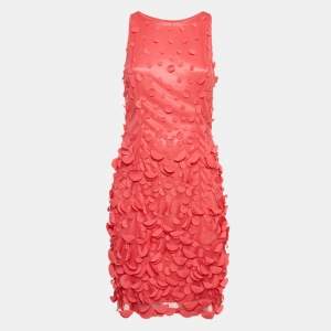 Class by Roberto Cavalli Pink Embellished Sleeveless Short Dress M
