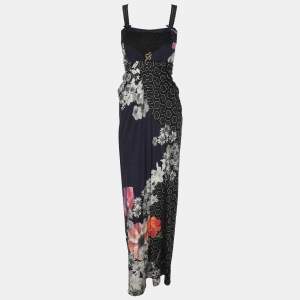 Class by Roberto Cavalli Multicolor Printed Viscose Midi Dress L