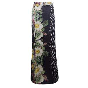 Class by Roberto Cavalli Floral and Polka Dot Print Maxi Skirt XS