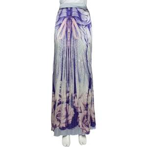 Class by Roberto Cavalli Multicolor Stretch Silk Maxi Skirt XL