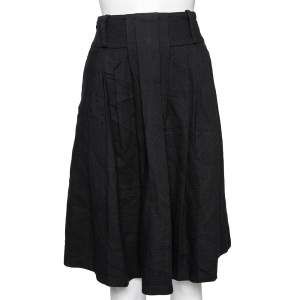 Class by Roberto Cavalli Black Cotton High Waist Skirt S