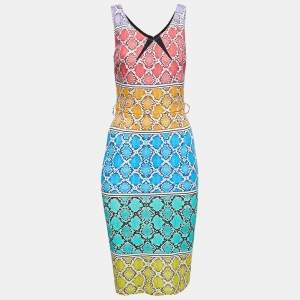 Class by Roberto Cavalli Multicolor Snake Print Jersey Midi Dress M