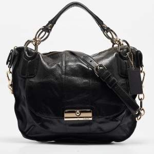 Coach Black Glossy Leather Kristin Shoulder Bag