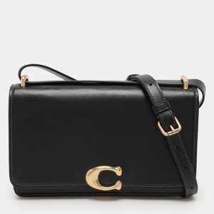 Coach Black Leather Bandit Flap Bag