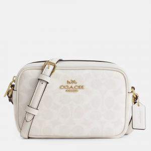 Coach Mini Jamie White Signature Canvas Camera Bag