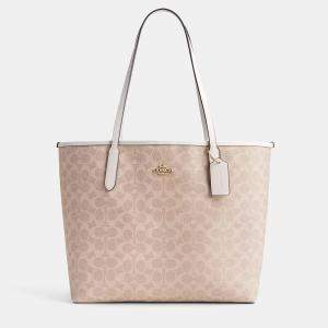 Coach City Tote Signature Canvas Beige Handbag
