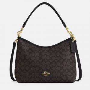Pre Owned Coach Laurel Signature Canvas Black Handbag