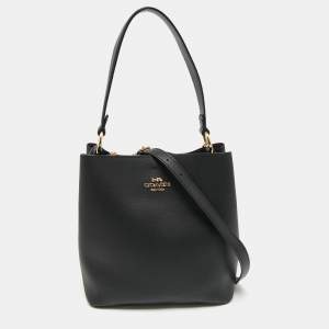 Coach Black Leather Town Bucket Bag