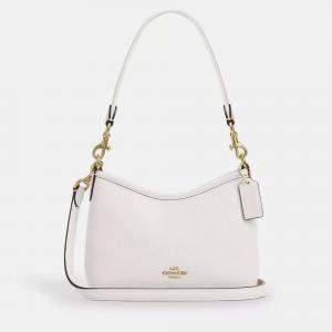 Pre Owned Coach Laurel small Chalk Leather Shoulder bag