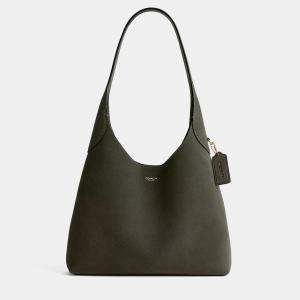 مملوكة مسبقًا Coach Olive Brooklyn 28 Leather Shoulder Bag