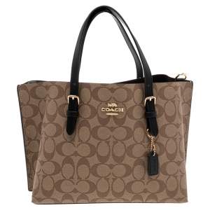 Pre Owned Coach Signature Canvas Mollie Tote