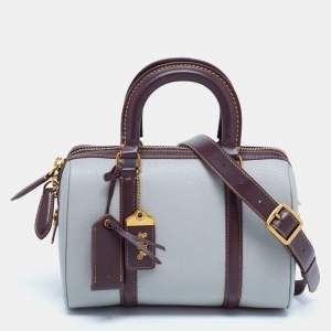 Coach Grey/Brown Leather Ruby 25 Satchel
