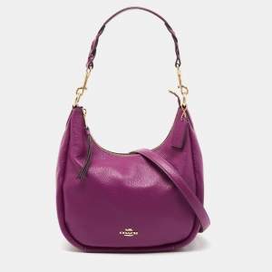 Coach Magenta Leather Jules Hobo