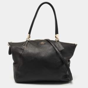 Pre Owned Coach Black Leather Kelsey Satchel