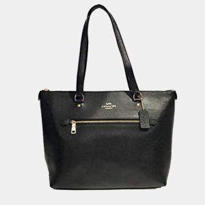 Coach Black Leather Gallery Tote Bag