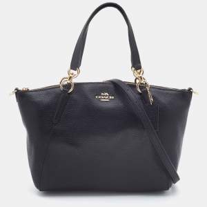 Coach Black Leather Small Kelsey Satchel