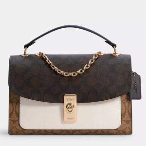 Pre Owned Coach Multi Canvas Shoulder bag