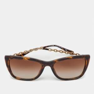 Pre Owned Coach Havana/Brown Gradient HC8257U Cat-Eye Sunglasses
