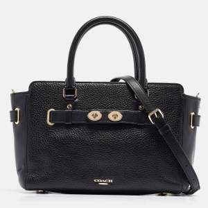Coach Black Leather Blake Carryall 25 Tote