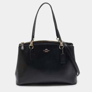 Coach Black Leather Large Christie Carryall Satchel  