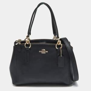 Coach Black Leather Mini Christie Carryall Satchel