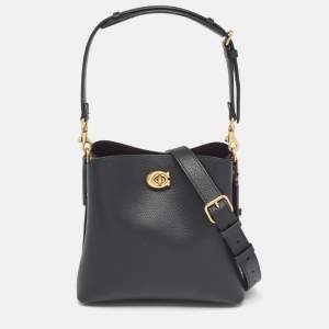 Coach Black Leather Willow Bucket Bag