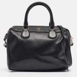 Coach Black Leather Mini Bennett Satchel