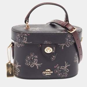 Coach Black Ribbon Bouquet Print Leather Kay Crossbody Bag