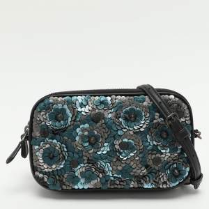 Coach Multicolor Leather Sadie Flower Applique Crossbody Bag