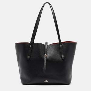 Coach Black Leather Market Tote