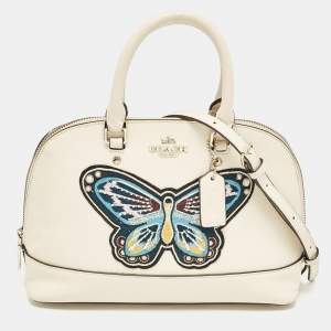 Coach Cream Leather Sierra Butterfly Satchel