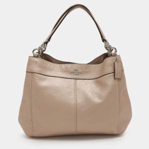 Coach Beige Leather Lexy Tote