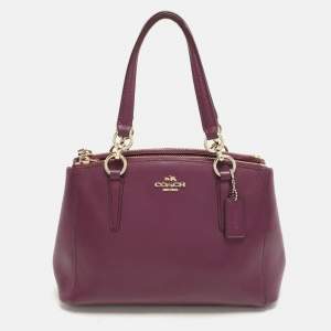 Coach Purple Leather Christie Carryall Tote